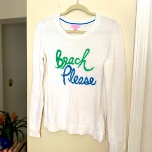 Lilly Pulitzer “Beach Please” Pullover Crewneck Sweater